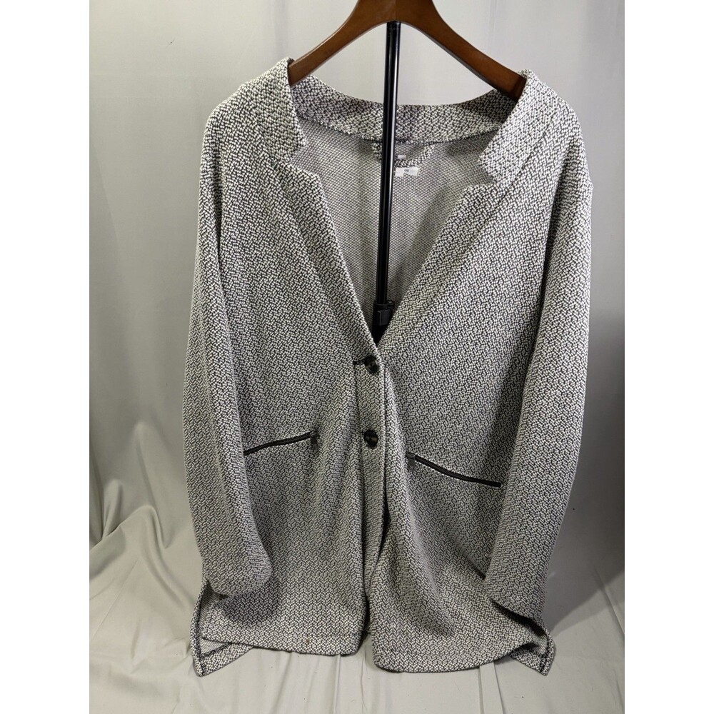 Maurice's Women’s Jacket/Blazer Size XL Black & White Tweed Look,